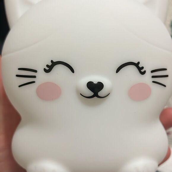 New Eccolo Ambient light mini lamp soft squishy white cute kitty - Picture 6 of 11